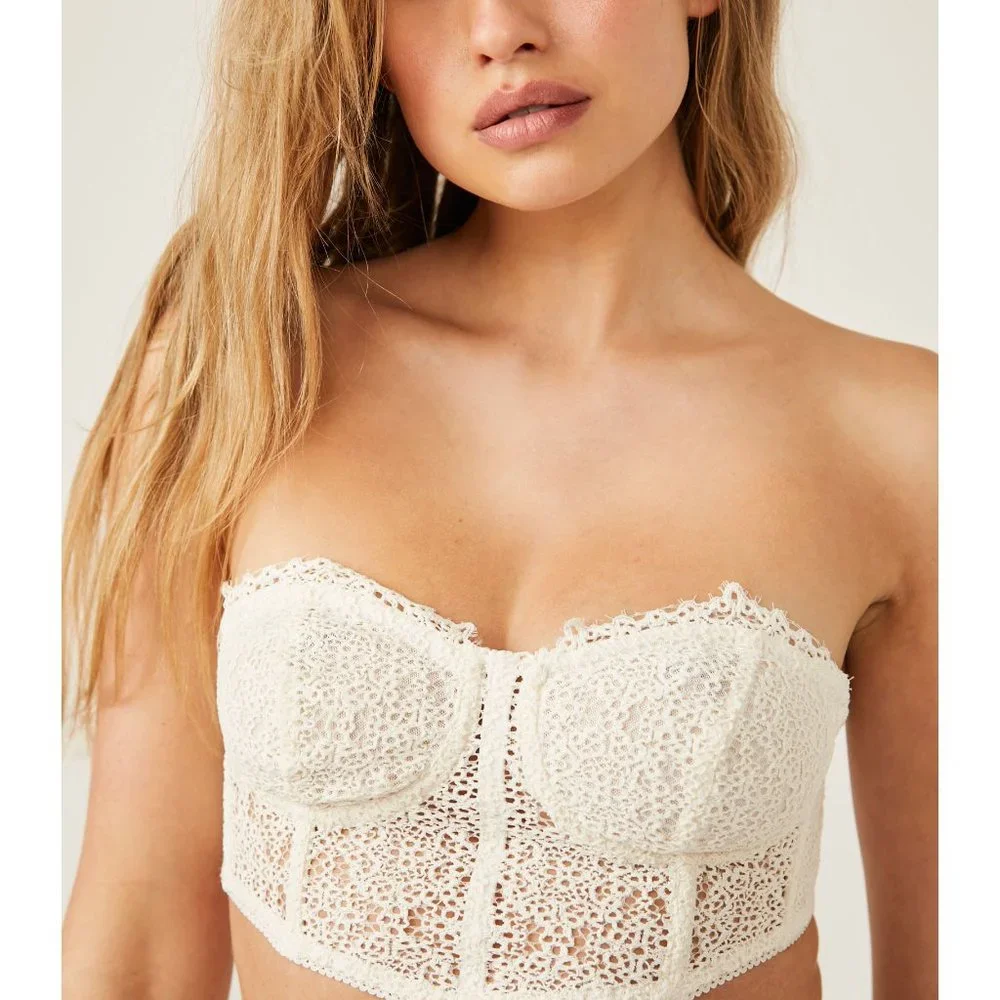 FREE PEOPLE Madi Lace Corset / Ivory - Picture 9 of 10